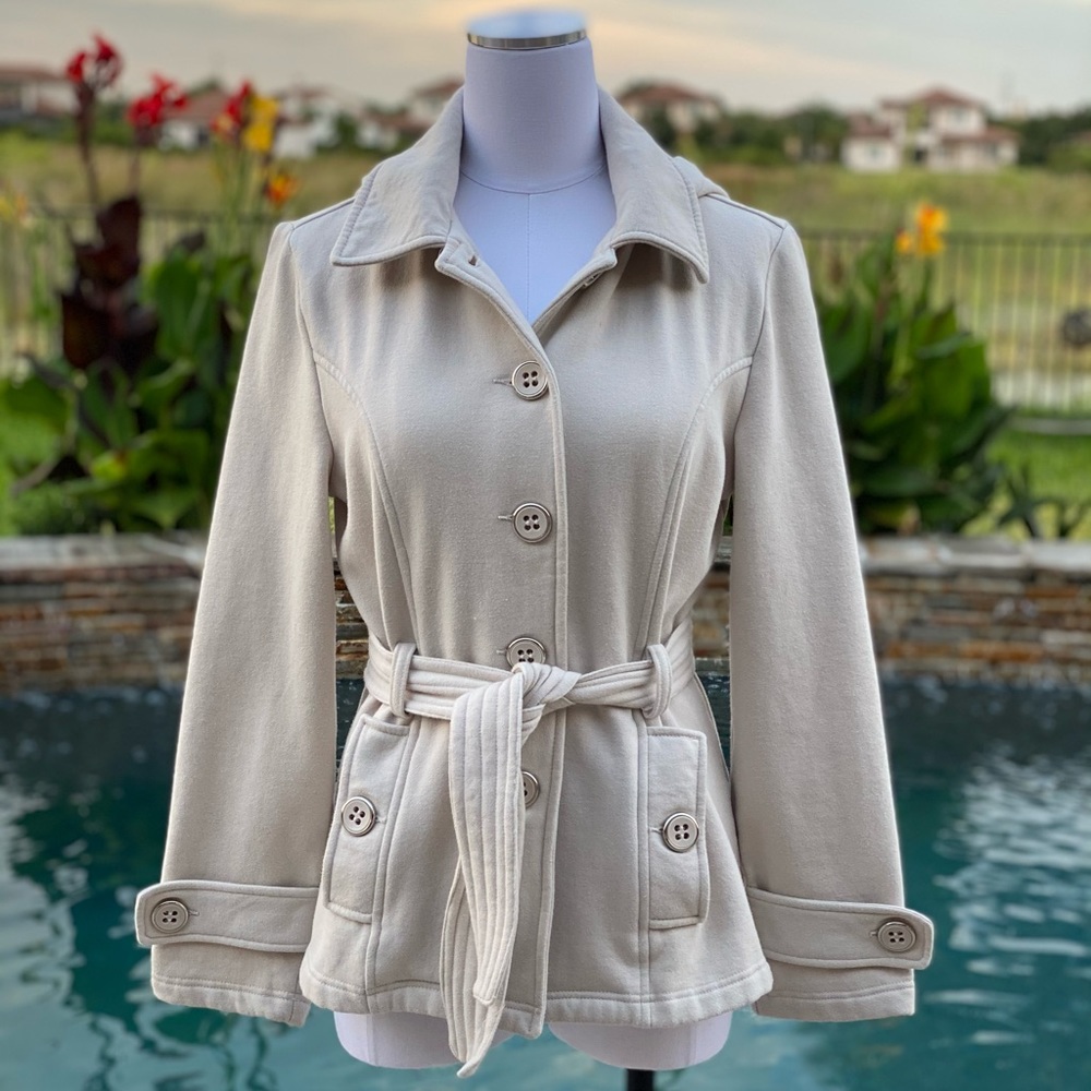 LEE White Hooded Coat Size M